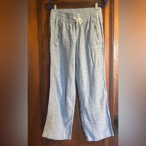Athleta Blue and Gray Linen Pants
